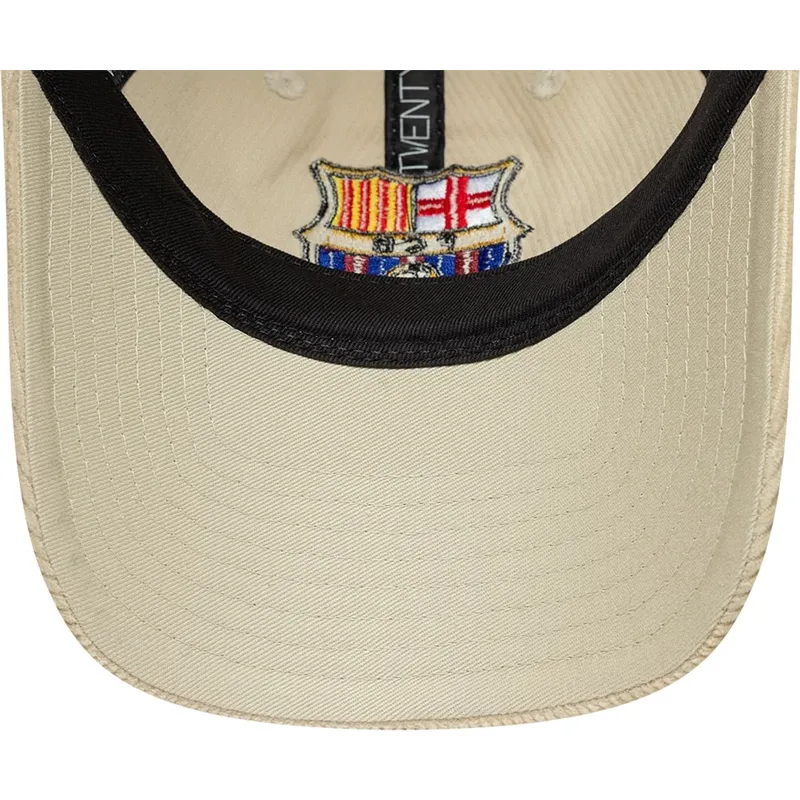 beige-bojd-justerbar-keps-fc-barcelona-laliga-9twenty-cord-fran-new-era