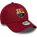 casquette-courbee-rouge-ajustable-pour-enfant-fc-barcelona-laliga-9forty-core-new-era