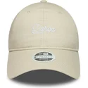 casquette-courbee-beige-ajustable-pour-femme-fc-barcelona-laliga-9twenty-wordmark-new-era