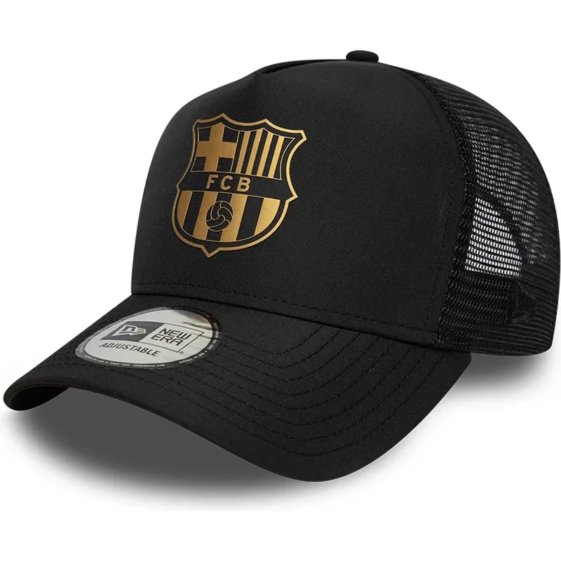 cepur-izliekta-melns-snapback-a-frame-trucker-no-fc-barcelona-laliga-no-new-era