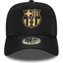cepur-izliekta-melns-snapback-a-frame-trucker-no-fc-barcelona-laliga-no-new-era