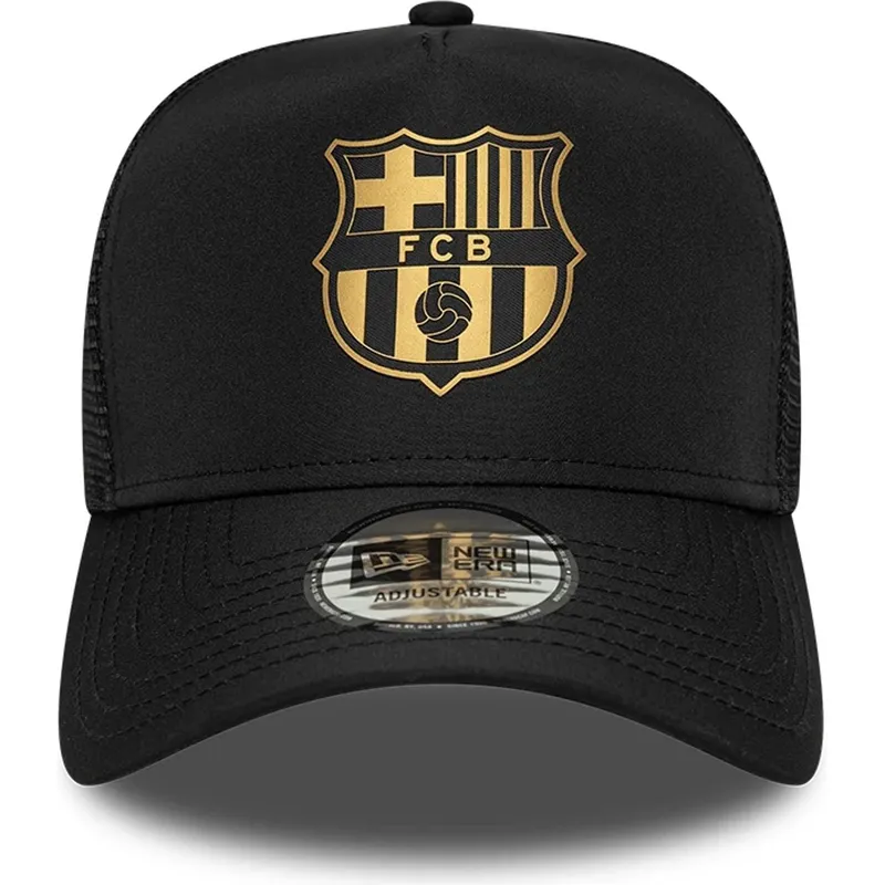 cepur-izliekta-melns-snapback-a-frame-trucker-no-fc-barcelona-laliga-no-new-era
