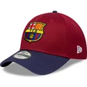 czerwona-i-niebieska-zakrzywiona-czapka-regulowana-dla-dzieci-fc-barcelona-laliga-9forty-contrast-new-era