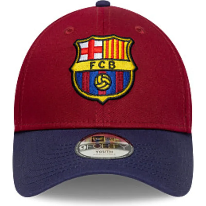 casquette-courbee-rouge-et-bleue-ajustable-pour-enfant-fc-barcelona-laliga-9forty-contrast-new-era