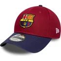 rote-und-blaue-verstellbare-curved-cap-von-fc-barcelona-laliga-9forty-contrast-von-new-era