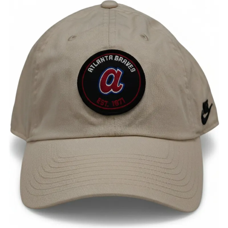 bojd-beige-justerbar-keps-club-unstructured-organic-cotton-fran-atlanta-braves-mlb-av-nike