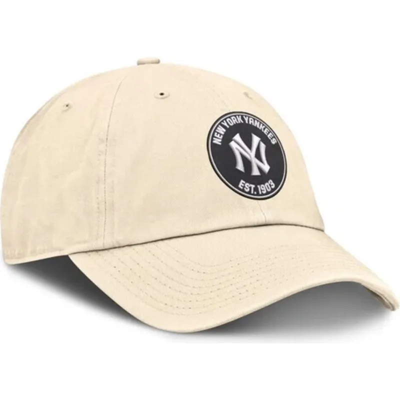 cap-izliekta-beige-adjustable-strap-club-unstructured-organic-cotton-no-new-york-yankees-mlb-no-nike
