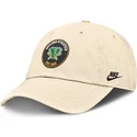 beige-verstellbare-curved-cap-club-unstructured-organic-cotton-der-oakland-athletics-mlb-von-nike
