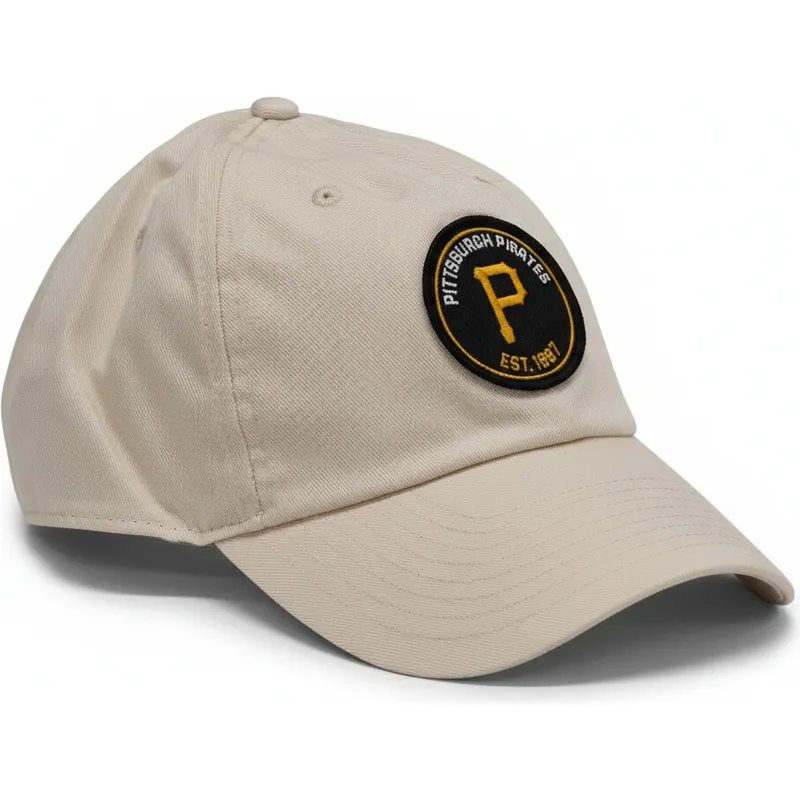 beige-bojd-justerbar-keps-club-unstructured-organic-cotton-fran-pittsburgh-pirates-mlb-av-nike