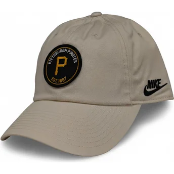 Beige verstellbare Curved Cap Club Unstructured Organic Cotton der Pittsburgh Pirates MLB von Nike