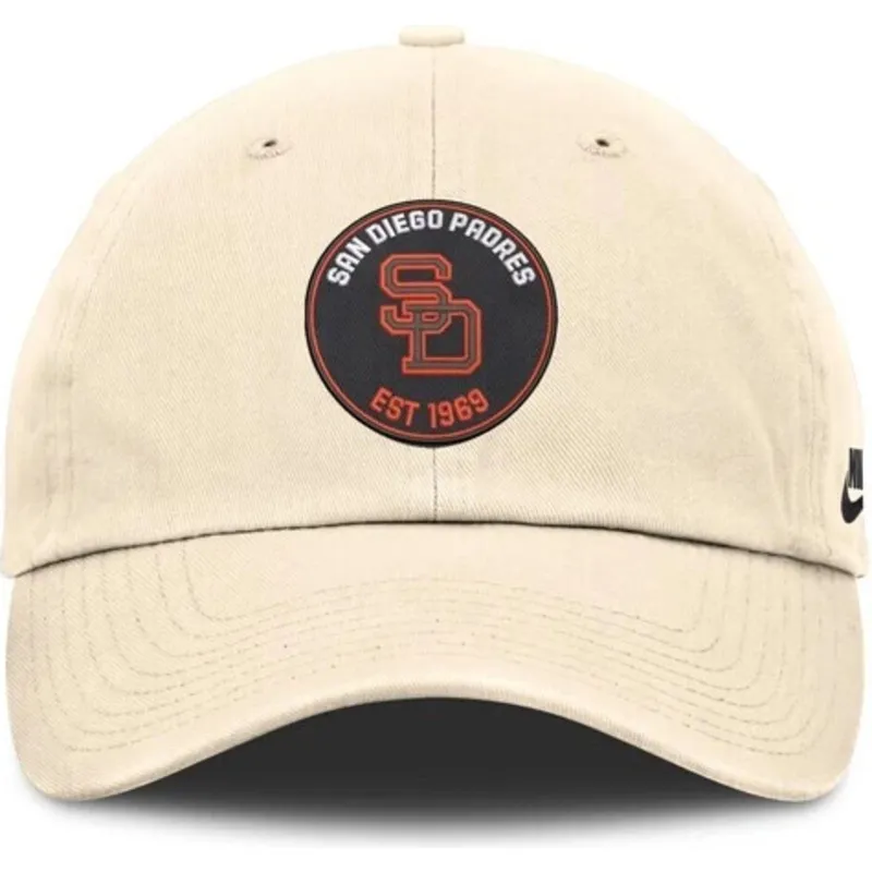 cap-izliekta-beige-adjustable-strap-club-unstructured-organic-cotton-no-san-diego-padres-mlb-no-nike