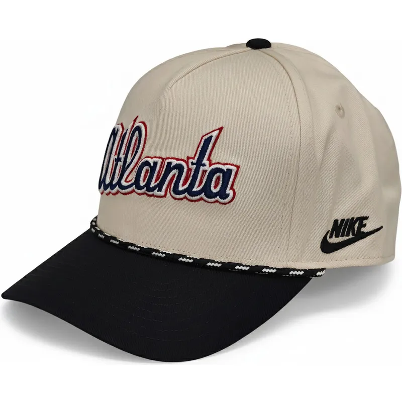 cap-izliekta-beige-snapback-rise-structured-no-atlanta-braves-mlb-no-nike