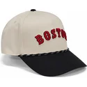 casquette-courbee-beige-et-noire-snapback-rise-structured-boston-red-sox-mlb-nike