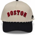 casquette-courbee-beige-et-noire-snapback-rise-structured-boston-red-sox-mlb-nike