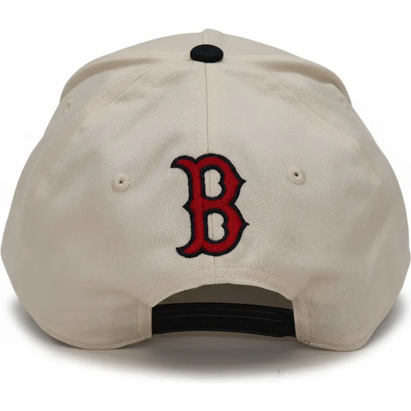 czapka-z-daszkiem-bezowo-czarna-snapback-rise-structured-boston-red-sox-mlb-nike