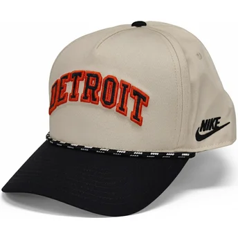 Cepur izliekta bēšs snapback Rise Structured no Detroit Tigers MLB no Nike