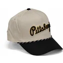 casquette-courbee-beige-et-noire-snapback-rise-structured-pittsburgh-pirates-mlb-nike