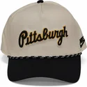 beige-und-schwarze-gebogene-snapback-kappe-rise-structured-der-pittsburgh-pirates-mlb-von-nike