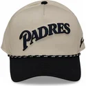 nike-san-diego-padres-mlb-snapback-rise-structured-beige-und-schwarze-gebogene-kappe