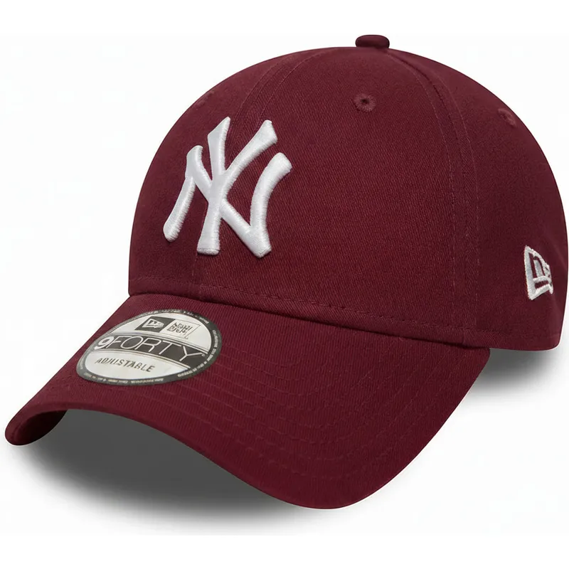cepur-izliekta-sarkans-regulejama-lente-cardenal-9forty-essential-no-new-york-yankees-mlb-no-new-era