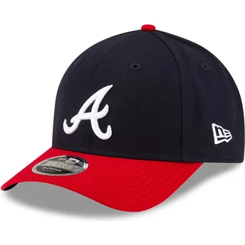 Granatowo-czerwona zakrzywiona czapka snapback 9FORTY M-Crown Player Replica Atlanta Braves MLB New Era