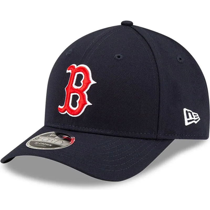 casquette-courbee-bleue-marine-snapback-9forty-m-crown-player-replica-boston-red-sox-mlb-new-era