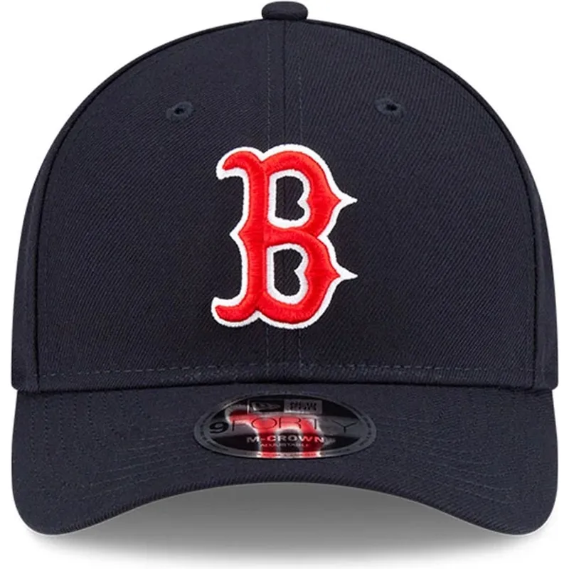 marineblaue-gebogene-snapback-kappe-9forty-m-crown-player-replica-der-boston-red-sox-mlb-von-new-era