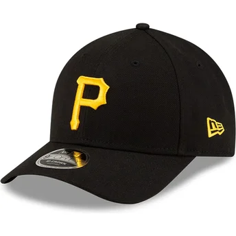Schwarze gebogene Snapback-Kappe 9FORTY M-Crown Player Replica der Pittsburgh Pirates MLB von New Era