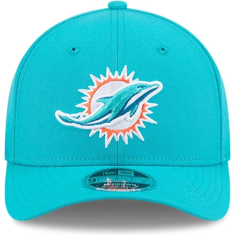 casquette-courbee-bleue-snapback-9forty-m-crown-team-miami-dolphins-nfl-new-era