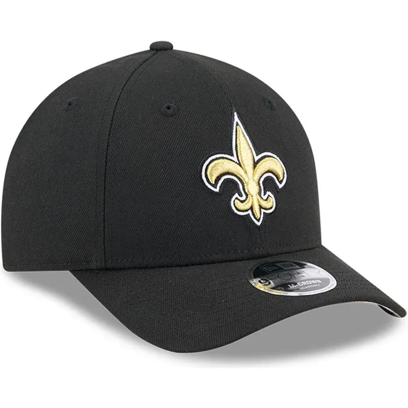 casquette-courbee-noire-snapback-9forty-m-crown-team-new-orleans-saints-nfl-new-era