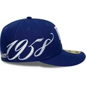 blaue-gebogene-verstellbare-59fifty-low-profile-precurved-est-script-kappe-der-los-angeles-dodgers-mlb-von-new-era