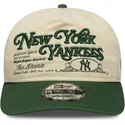 beige-und-grune-verstellbare-curved-cap-19twenty-washed-graphic-der-new-york-yankees-mlb-von-new-era