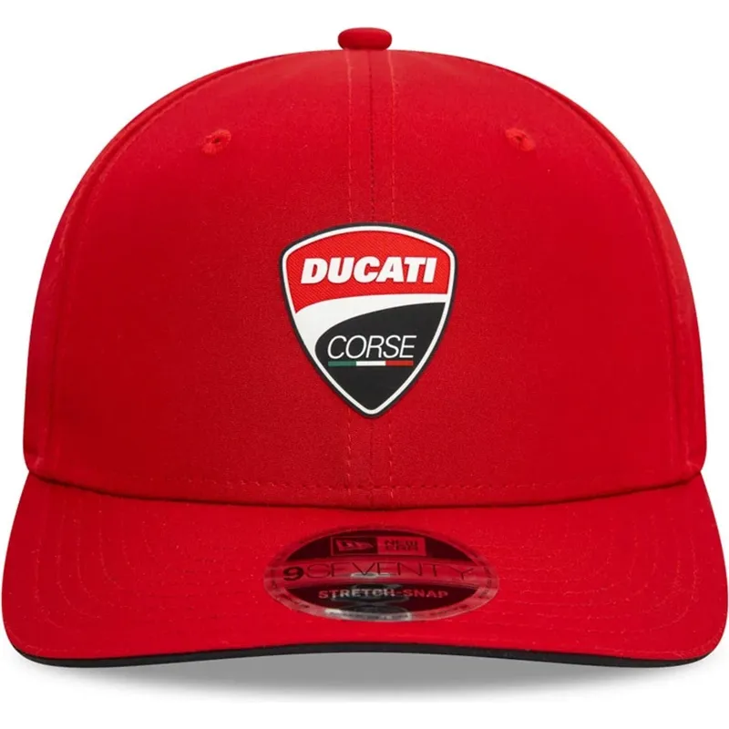 cepur-izliekta-sarkans-snapback-9seventy-stretch-snap-core-no-ducati-motor-motogp-no-new-era