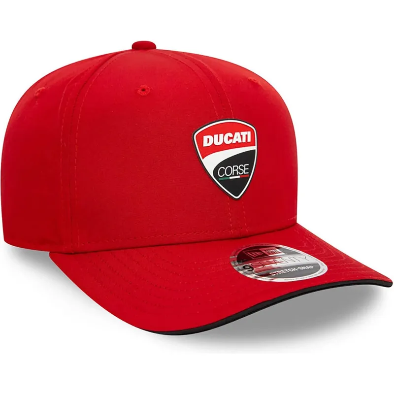 cepur-izliekta-sarkans-snapback-9seventy-stretch-snap-core-no-ducati-motor-motogp-no-new-era