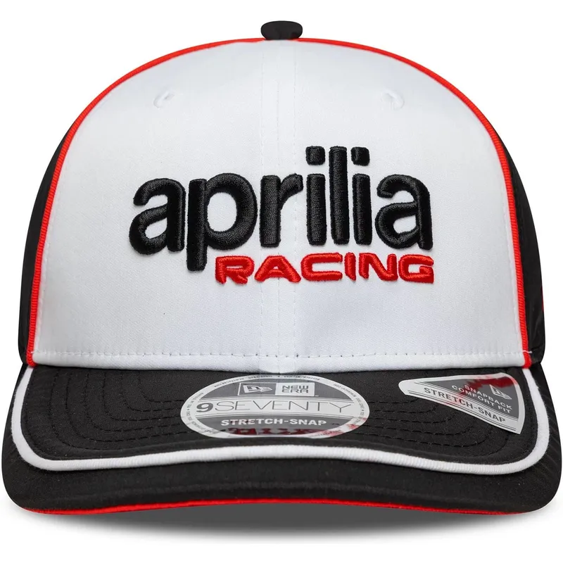 vit-och-svart-kurvad-keps-snapback-9seventy-stretch-snap-aprilia-piaggio-fran-new-era