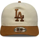 cepur-izliekta-bruns-regulejama-lente-9fifty-a-frame-suede-visor-no-los-angeles-dodgers-mlb-no-new-era