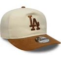 cepur-izliekta-bruns-regulejama-lente-9fifty-a-frame-suede-visor-no-los-angeles-dodgers-mlb-no-new-era