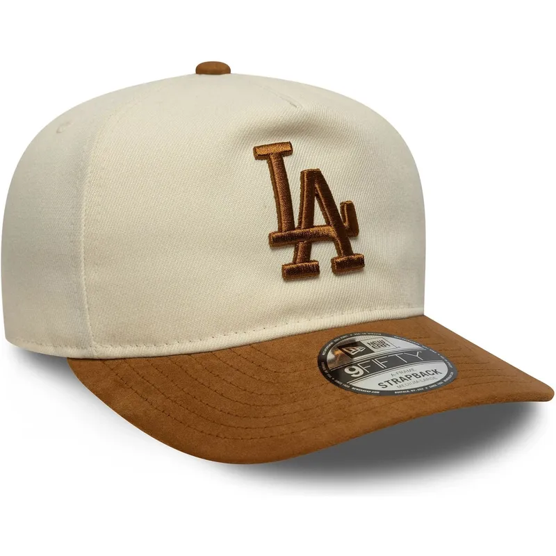 cepur-izliekta-bruns-regulejams-9fifty-a-frame-suede-visor-no-los-angeles-dodgers-mlb-no-new-era