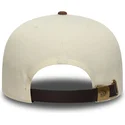 casquette-courbee-beige-et-marron-ajustable-9fifty-a-frame-suede-visor-new-york-yankees-mlb-new-era