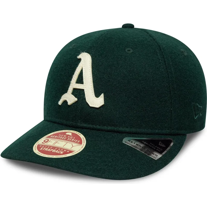casquette-courbee-verte-ajustable-9fifty-retro-crown-heritage-series-oakland-athletics-mlb-new-era