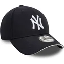 marineblaue-verstellbare-curved-cap-9forty-microfibre-der-new-york-yankees-mlb-von-new-era
