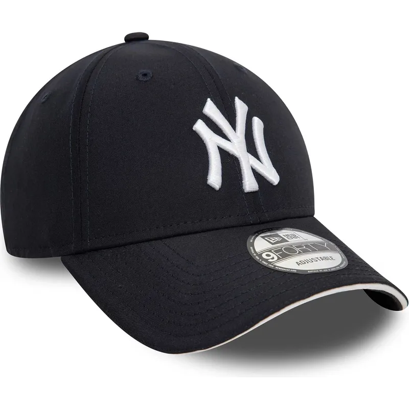 marineblaue-verstellbare-curved-cap-9forty-microfibre-der-new-york-yankees-mlb-von-new-era