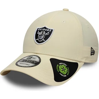 Casquette courbée beige ajustable 9FORTY Recycled Midi Las Vegas Raiders NFL New Era