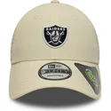 cap-izliekta-beige-adjustable-strap-9forty-recycled-midi-no-las-vegas-raiders-nfl-no-new-era