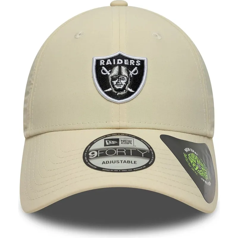 cap-izliekta-beige-adjustable-strap-9forty-recycled-midi-no-las-vegas-raiders-nfl-no-new-era