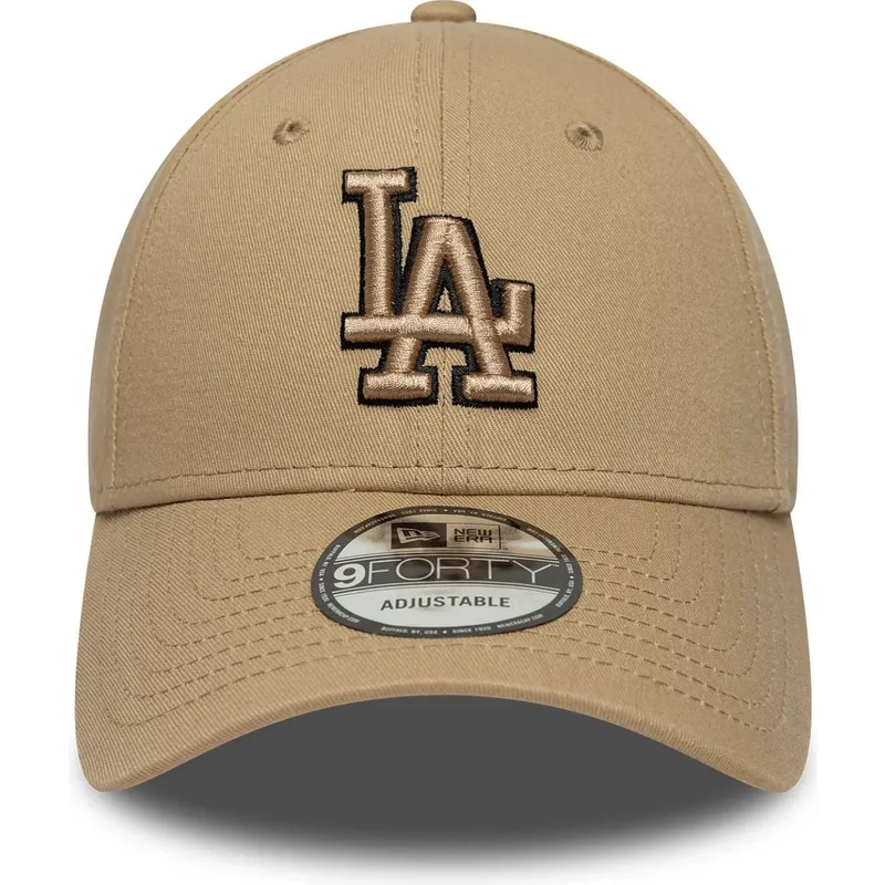 cepur-izliekta-bruns-regulejams-9forty-outline-no-los-angeles-dodgers-mlb-no-new-era