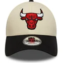 cap-izliekta-beige-adjustable-strap-9forty-colour-block-no-chicago-bulls-nba-no-new-era
