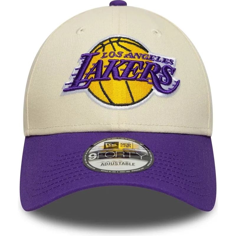 cap-izliekta-beige-adjustable-strap-9forty-colour-block-no-los-angeles-lakers-nba-no-new-era