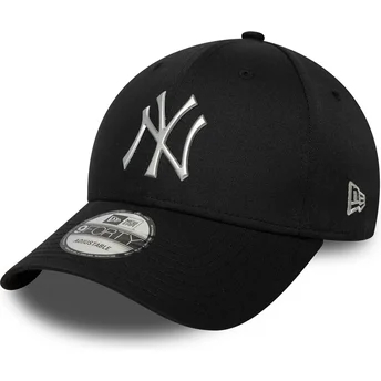 Cepur izliekta melns snapback 9FORTY Metallic no New York Yankees MLB no New Era
