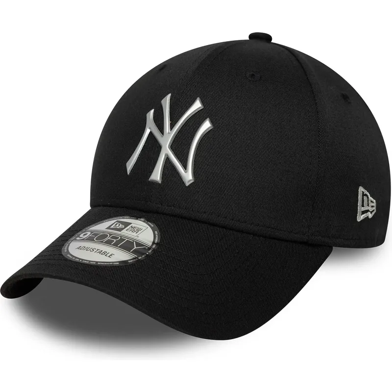 cepur-izliekta-melns-snapback-9forty-metallic-no-new-york-yankees-mlb-no-new-era